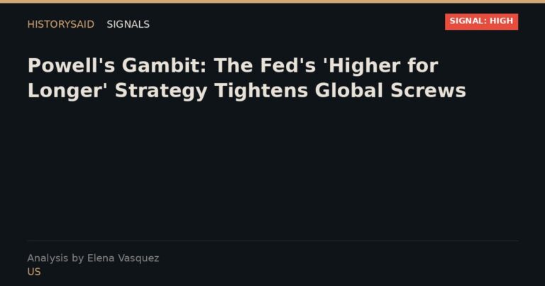 Powell's Gambit: The Fed's 'Higher for Longer' Strategy Tightens Global Screws